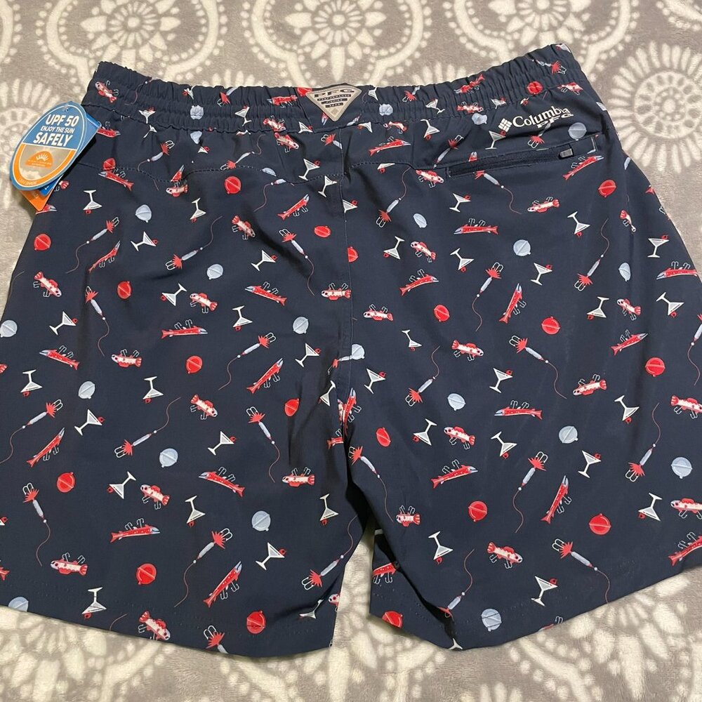 NWT Men’s Columbia PFG swim trunks‎ / water shorts 6” ins. Size L